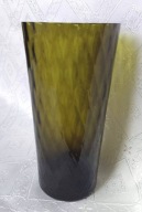 FLAKON WAZON SZKLANY BRĄZOWY PRZEŹROCZYSTY PRL