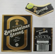 ETYKIETA PIWO BERNSTEINER STRONG BROWAR SULIMAR PIOTRKÓW + KONTRA KRAWATKA
