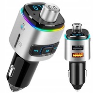 TRANSMITER BLUETOOTH FM SAMOCHODOWY SZYBKA ŁADOWARKA SAMOCHODOWA 2x USB QC