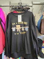 Bluza bluzka czarna miś masełko r. Uni, Italy !!!