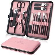 PROFESJONALNY ZESTAW DO MANICURE PEDICURE 18 SZTUK NARZĘDZI DO PAZNOKCI