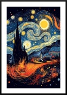 A2 PLAKAT GWIAŹDZISTA NOC W STYLU VINCENT VAN GOGH NOC GWIAZDY