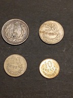 ZASTAW MONET - MIEDZIONIKIEL / 1zł , 50gr , 20 gr , 10gr , 1949r /