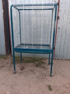 DUŻA KLATKA METALOWA WOLIERA DLA PTAKÓW NIEMIECKA Z WYSUWANĄ PÓŁKĄ 145x85