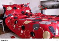 pościel z satyny 160x200 + 2x70x80 zamek S PC1 17805-2 kółka na czerw A-pol