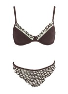 Śliczny biustonosz góra Swim Brown Ethno CTOW UK 40B EU 80/90B