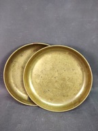 Duże mosiężne szalki do waga szalkowej 20 kg.