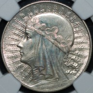 5 złotych 1934 Głowa Kobiety - MS 63 - NGC - MENNICZE