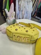 Torebka Ekoskóra mała żółta napis Love, Italy !!!