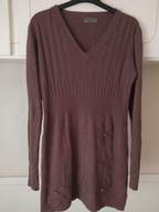 Sukienka z kaszmirem brązowa rozmiar XL