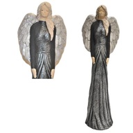 DUŻY CZARNY ANIOŁ W SUKNI NA PREZENT ANIOŁEK DEKORACJA OZDOBA UPOMINEK