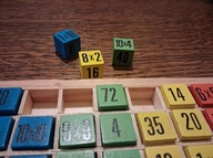 TABLICZKA MNOŻENIA DREWNIANA TABLICA EDUKACYJNA NAUKA MNOŻENIA KLOCKI