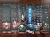 Zakładka do książki papierowa Urocze Duszki Książki Biblioteka nocą 6 szt