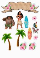 WYDRUK CUKROWY NA MASIE CUKROWEJ SKARB OCEANU VAIANA MOANA + GRATIS TEKST