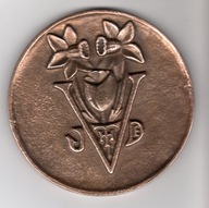 MEDAL PAMIĄTKOWY Z MOTYWEM KWIATOWYM.