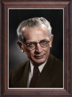 Obraz Gustaw Morcinek portret w drewnianej ramie ze szkłem