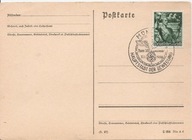 TRZECIA RZESZA -postkarte -stempel -1938 rok