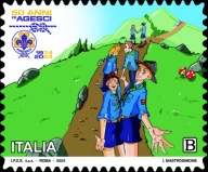 Włochy 2024 Znaczek 4629 ** harcerstwo