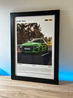 Audi RS3 Plakat w Ramce z Szybką 30x40 Wysoka jakość