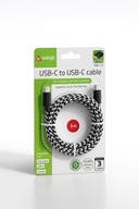 Kabel USB-C - USB-C 2.0 - 3 m czarny, biały