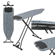 DESKA DO PRASOWANIA STANDARDOWA SKŁADANA Z PODSTAWKĄ NA ŻELAZKO 122 X 39 CM