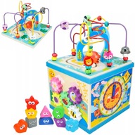 SORTER EDUKACYJNY DREWNIANY XTECH Z LABIRYNTEM I KSZTAŁTAMI WIELOKOLOROWY