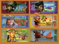 TERYTORIA RÓWNIKOWE SET (kompletny) 6 szt 2014-15 UNC PTAKI RYBY POLIMER