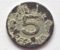 NIEMCY 5 FENIGÓW - PFENNIG SPIELGELD, SOWA / żeton