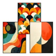 Plakat Zestaw 40x50 3szt. plakaty, postery,VINTAGE ,MODERN,SALON,BIURO