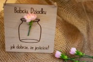 Dzień Babci Dziadka wazon, laurka, grawer ramka