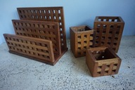 TRIP TRAP SKAGERAK danish design PRZYBORNIK LISTOWNIK KOMPLET TEAK VINTAGE