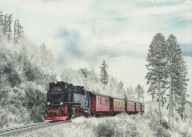 PAROWÓZ - DR 997243-1- KOLEJ - POCIĄG - ZIMA