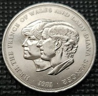 *WIELKA BRYTANIA [1797]*25 Pence 1981 Royal Wedding Ślub Karola i Diany