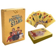 Karty piłkarskie kolekcjonerskie 55 sztuk – złota edycja