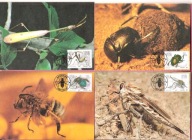 Afryka Pd. SWA ob.Namibia 1987, MC FDC 4szt. owady, żuki, pszczoły