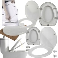 DESKA SEDESOWA WOLNOOPADAJĄCA TWARDA UNIWERSALNA MOCNA WYPINANA WC KOŁO