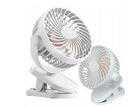 Wentylator ręczny przenośny akumulatorowy USB z klipsem i światłem led