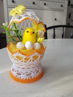 Ozdoba Wielkanocna, szydełkowe jajko.