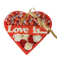 Zestaw prezentowy serce czerwone Lindt Rafaello Ferrero Dzień mamy