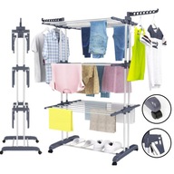 SUSZARKA NA PRANIE STOJĄCA DUŻA NA KÓŁKACH UBRANIA BIELIZNA XL 74-124,5 cm