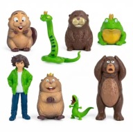 ZESTAW 8 FIGUREK DEKORACYJNYCH HOPPERS. BIURKO PREZENT, TORT ZABAWKA