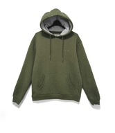 Męska Bluza Kangurka Kaptur Miś Kożuszek Zielona Wiking | R. L