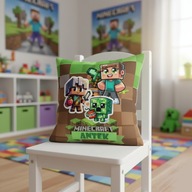 Poduszka Minecraft, z imieniem, personalizacja, pomysł na prezent