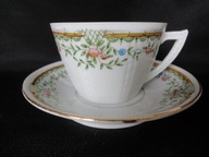 Francja filiżanka w kwiatki styl art deco poj 140 ml ok 1920