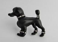 CUDNA BROSZKA EMALIA CYRKONIE PIESEK