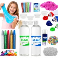 ZESTAW XXL SLIME 13w1 DO ROBIENIA GLUTÓW KLEJ AKTYWATOR KREATYWNY PREZENT