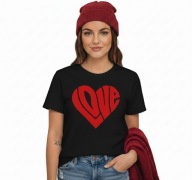 Koszulka damska prezent na walentynki urodziny serce LOVE rozmiar XS