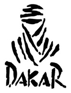 DAKAR __ naklejka _ 11x15cm KOLORY