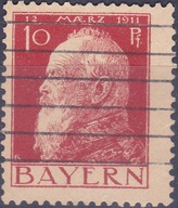 NIEMCY ( Bawaria ) - znaczek kasowany z 1911 roku. Z 8494.