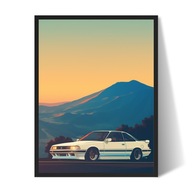 Honda Prelude 3rd Gen Plakat/Obraz w Ramce 30x40 40x30cm Prezent dla faceta